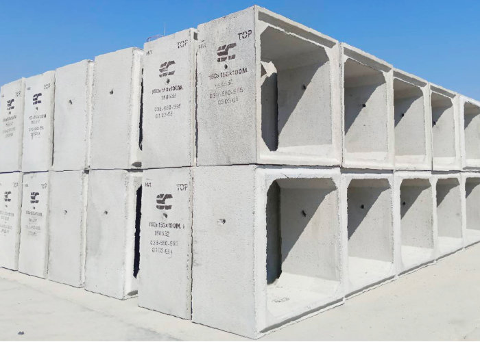 ท่อคอนกรีตเสริมเหล็กหล่อสำเร็จรูปสี่เหลี่ยม สำหรับงานระบายน้ำ